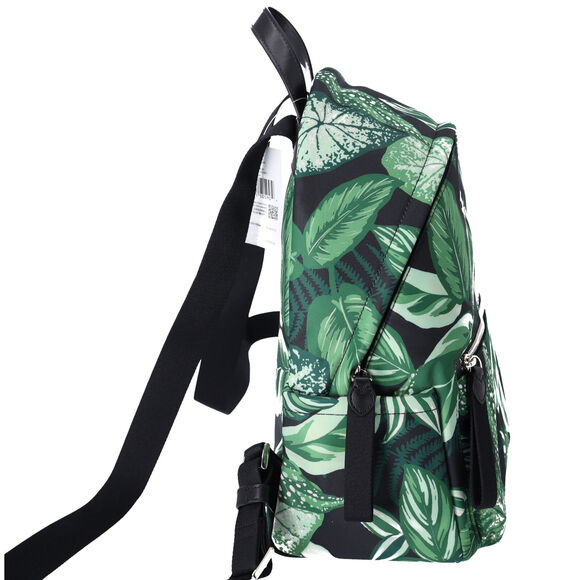 Kate Spade Chelsea Green Fern Foliage Leaves Print Nylon Backpack KH414 - Picture 2 of 4